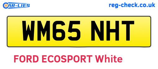 WM65NHT are the vehicle registration plates.