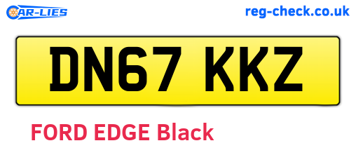 DN67KKZ are the vehicle registration plates.