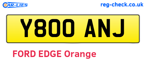 Y800ANJ are the vehicle registration plates.