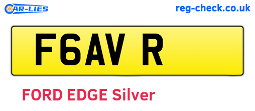 F6AVR are the vehicle registration plates.