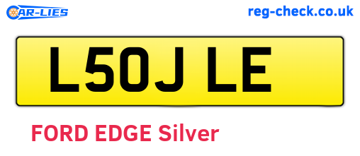 L50JLE are the vehicle registration plates.
