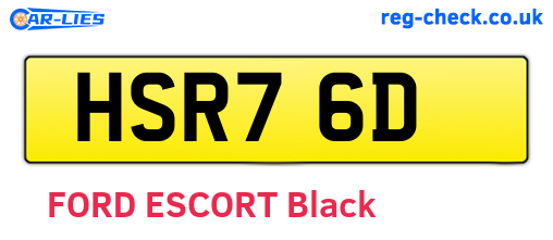 HSR76D are the vehicle registration plates.