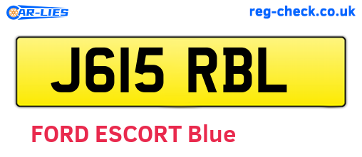 J615RBL are the vehicle registration plates.