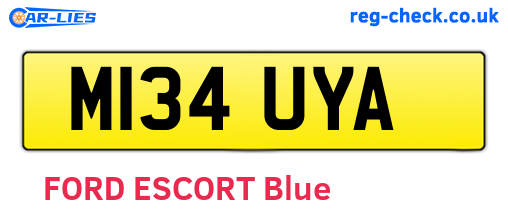 M134UYA are the vehicle registration plates.