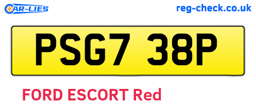 PSG738P are the vehicle registration plates.