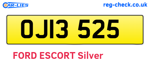 OJI3525 are the vehicle registration plates.