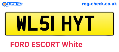 WL51HYT are the vehicle registration plates.