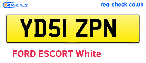 YD51ZPN are the vehicle registration plates.