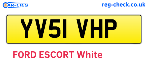 YV51VHP are the vehicle registration plates.