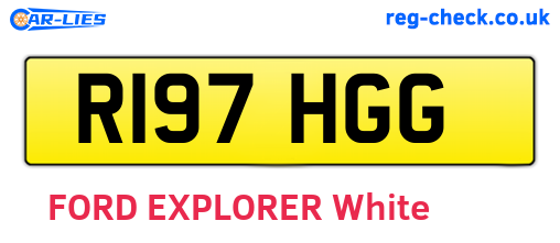 R197HGG are the vehicle registration plates.