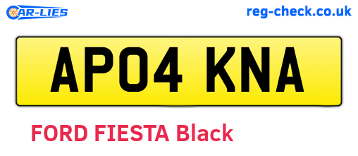 AP04KNA are the vehicle registration plates.