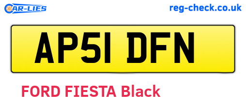 AP51DFN are the vehicle registration plates.