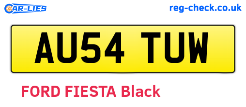 AU54TUW are the vehicle registration plates.