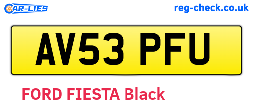 AV53PFU are the vehicle registration plates.