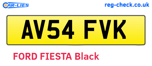 AV54FVK are the vehicle registration plates.