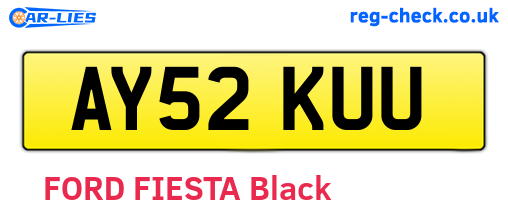 AY52KUU are the vehicle registration plates.