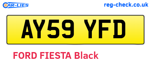AY59YFD are the vehicle registration plates.