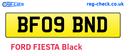 BF09BND are the vehicle registration plates.