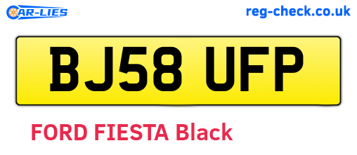 BJ58UFP are the vehicle registration plates.