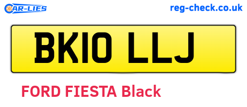 BK10LLJ are the vehicle registration plates.