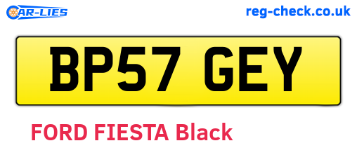 BP57GEY are the vehicle registration plates.
