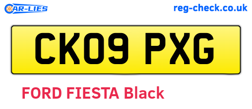 CK09PXG are the vehicle registration plates.