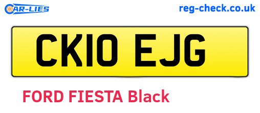 CK10EJG are the vehicle registration plates.