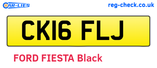 CK16FLJ are the vehicle registration plates.