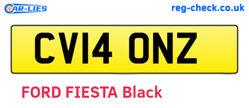 CV14ONZ are the vehicle registration plates.