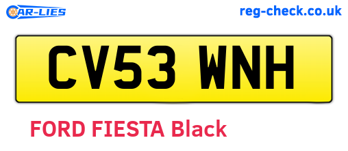 CV53WNH are the vehicle registration plates.