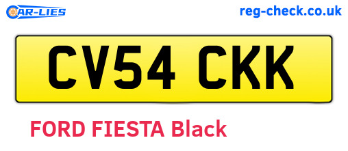 CV54CKK are the vehicle registration plates.