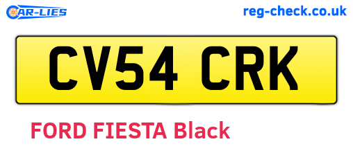 CV54CRK are the vehicle registration plates.