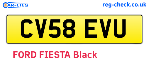 CV58EVU are the vehicle registration plates.