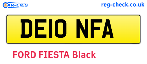 DE10NFA are the vehicle registration plates.