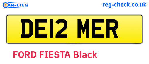DE12MER are the vehicle registration plates.