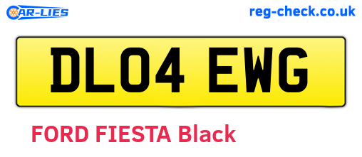 DL04EWG are the vehicle registration plates.