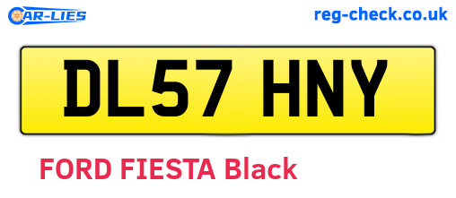 DL57HNY are the vehicle registration plates.