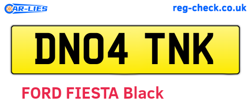 DN04TNK are the vehicle registration plates.