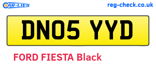 DN05YYD are the vehicle registration plates.