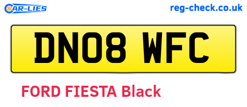 DN08WFC are the vehicle registration plates.