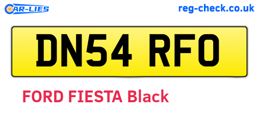 DN54RFO are the vehicle registration plates.