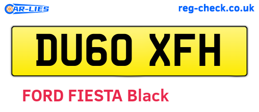 DU60XFH are the vehicle registration plates.