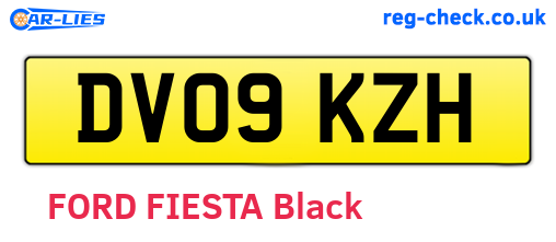 DV09KZH are the vehicle registration plates.