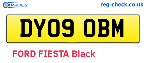 DY09OBM are the vehicle registration plates.