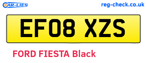 EF08XZS are the vehicle registration plates.