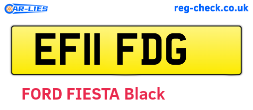 EF11FDG are the vehicle registration plates.
