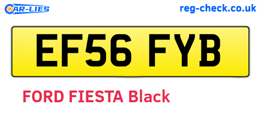 EF56FYB are the vehicle registration plates.