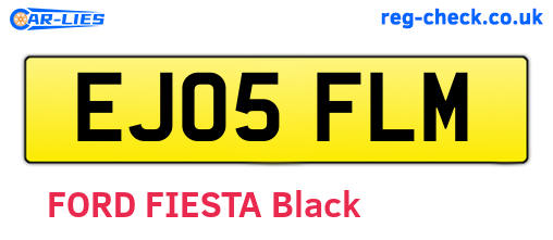 EJ05FLM are the vehicle registration plates.