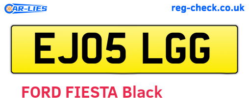 EJ05LGG are the vehicle registration plates.