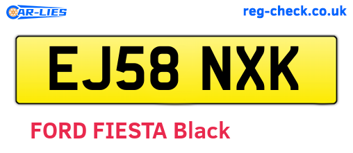 EJ58NXK are the vehicle registration plates.
